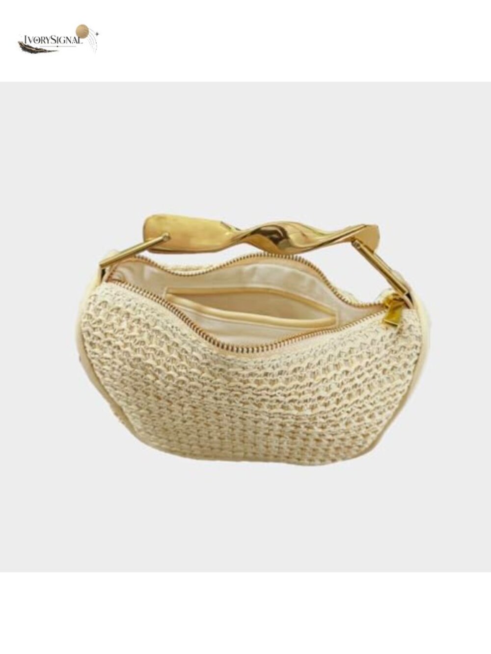 Handmade Straw Crossbody Bag Women Summer Beach Woven Shoulder Purse with 2 - Picture 4 of 6